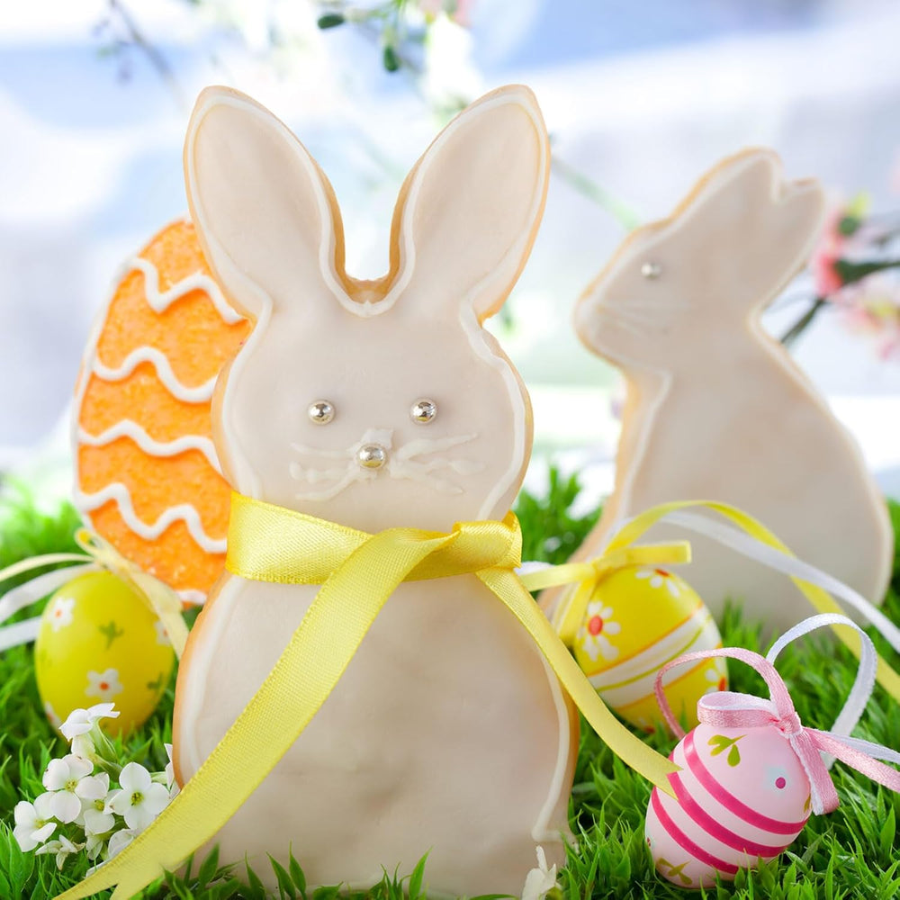 Grand emporte-pièce de Pâques 12,7/8 cm, emporte-pièce lapin de Pâques, cœur d'œuf de Pâques lapin, emporte-pièce de Pâques en acier inoxydable, emporte-pièce en acier inoxydable pour enfants