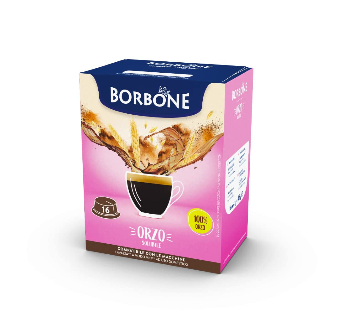 Caffè Borbone Malzkaffee - 96 Kapseln (6 Packungen mit 16 Stück) - Compatible avec Lavazza A Modo Mio Haushalts-Espressomaschinen