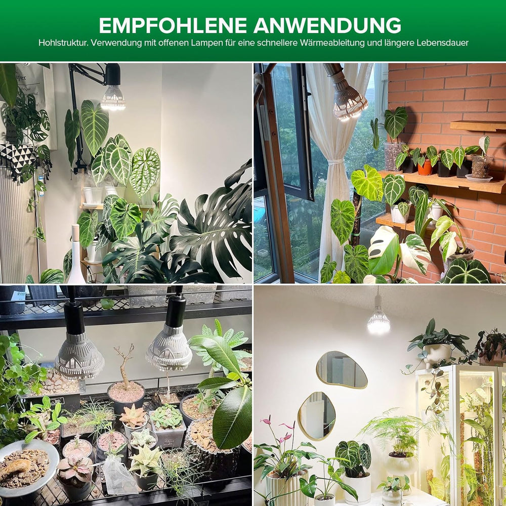 SANSI 36W Spectre Complet E27 Plante d'intérieur LED élèvent la lumière Haute PPFD élèvent des lampes pour la culture hydroponique de légumes de fleurs de jardin à effet de serre Taille Ø11,5 * 13,3 cm