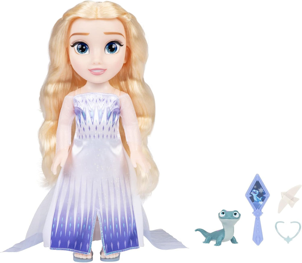 Disney Die Eiskönigin Singende ELSA La poupée Reine des Neiges 35 cm, chante "Show Yourself", avec accessoires pour plus de plaisir, parfait pour les filles à partir de 3 ans Blanc et Bleu