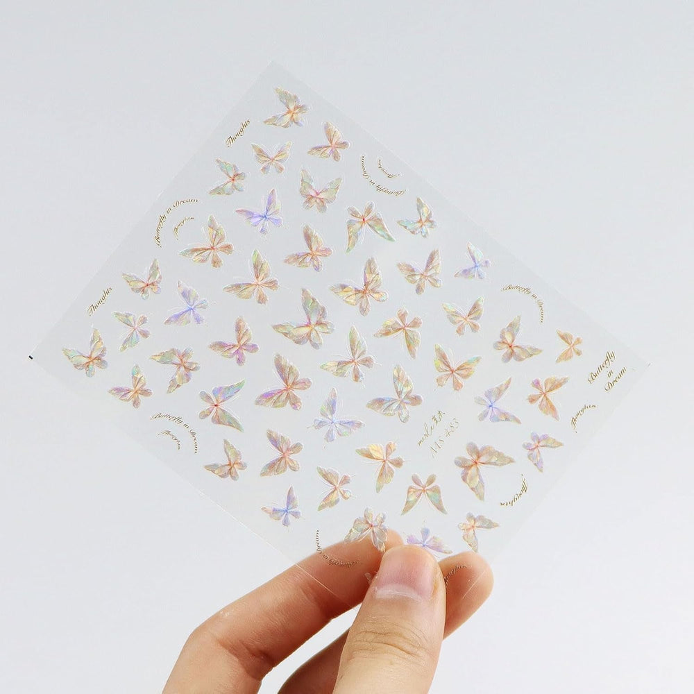 JMEOWIO Autocollant 3D pour ongles en forme de cœur pour nail art