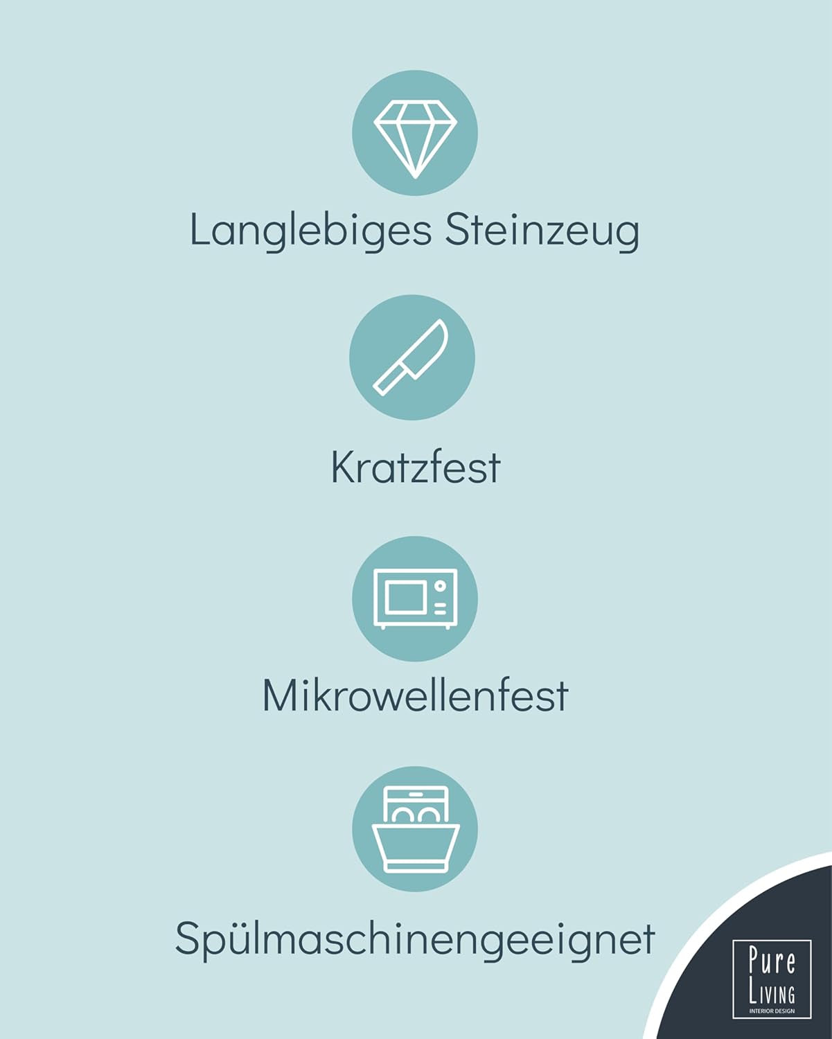 Service de table en grès pour 12 personnes, 36 pièces, style urbain, haute qualité, TRÈS BON TEST, service de table en grès - service de bols et d'assiettes - service de table pour 12 personnes, services de table Pure Living en gris-marron mat