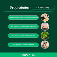 Thé Oolong au lait BIO (100 g) | Thé Oolong en vrac de qualité supérieure aux notes de lait crémeuses et sucrées | Spécialité de thé délicate | REPLANTER