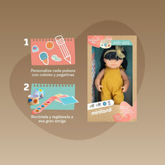 Poupée Miniland, 38 cm, fille asiatique. Fabriqué en Espagne. Anatomiquement correct. Collection Mon ami et moi