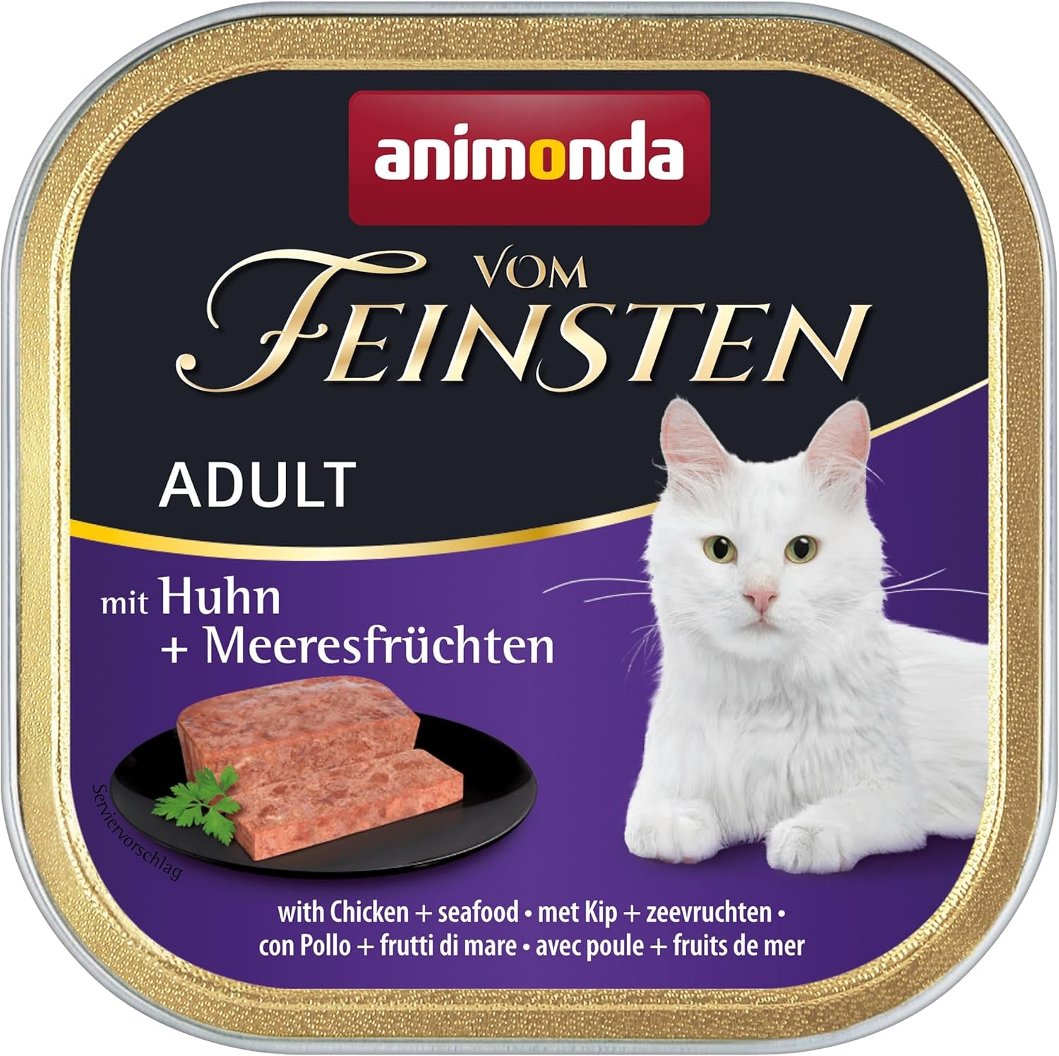 animonda Vom Feinsten Nourriture humide pour chat adulte, variété poulet, 6 x 100 g
