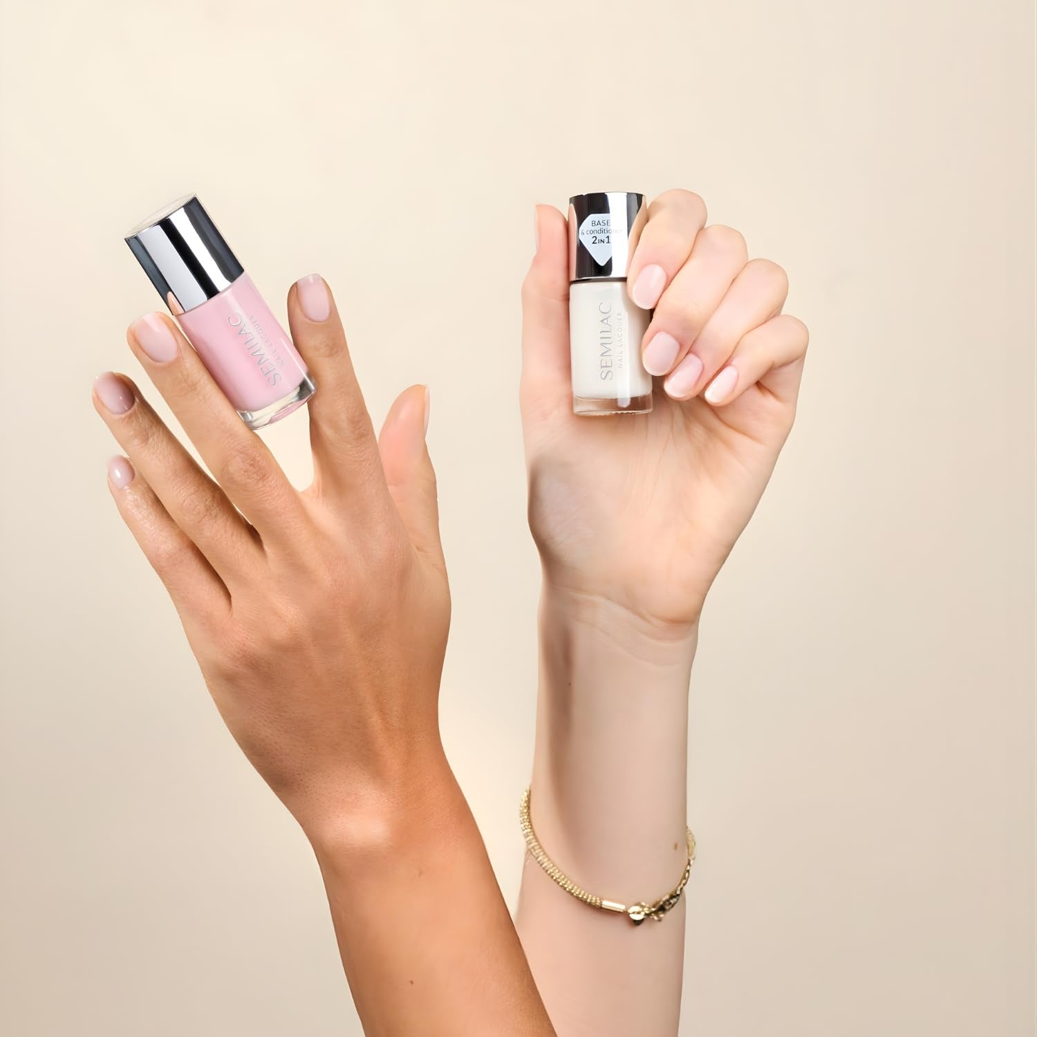 Base lissante Semilac 9 ml – Base lissante pour vernis à ongles classique, équilibrant, fortifiant et auto-nivelant