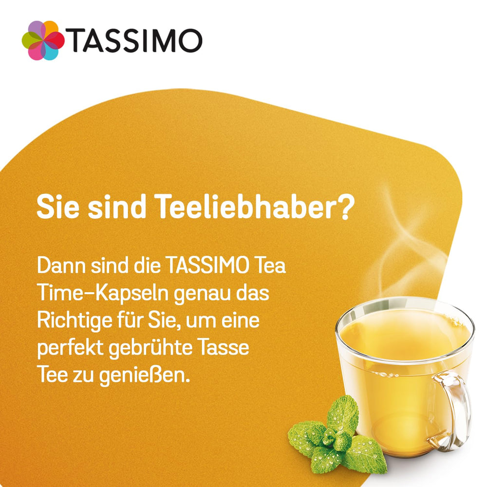 Tassimo Kapseln Tea Time Grüner Tee mit Minze, 5 x 16 Pads, 80 Teekapsels