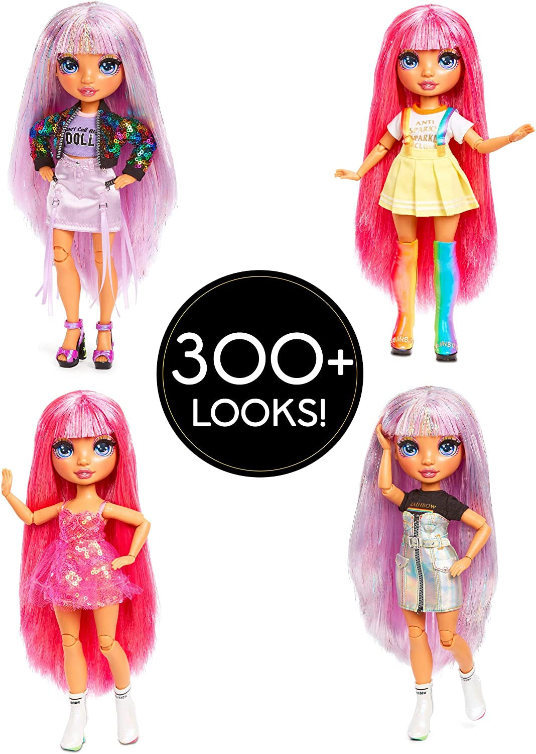 Rainbow High 571049 Fashion Studio - Exklusive Puppe mit Kleidung, Accessoires & 2 Funkelnden Perücken - Schaffen Sie 300+ Looks!