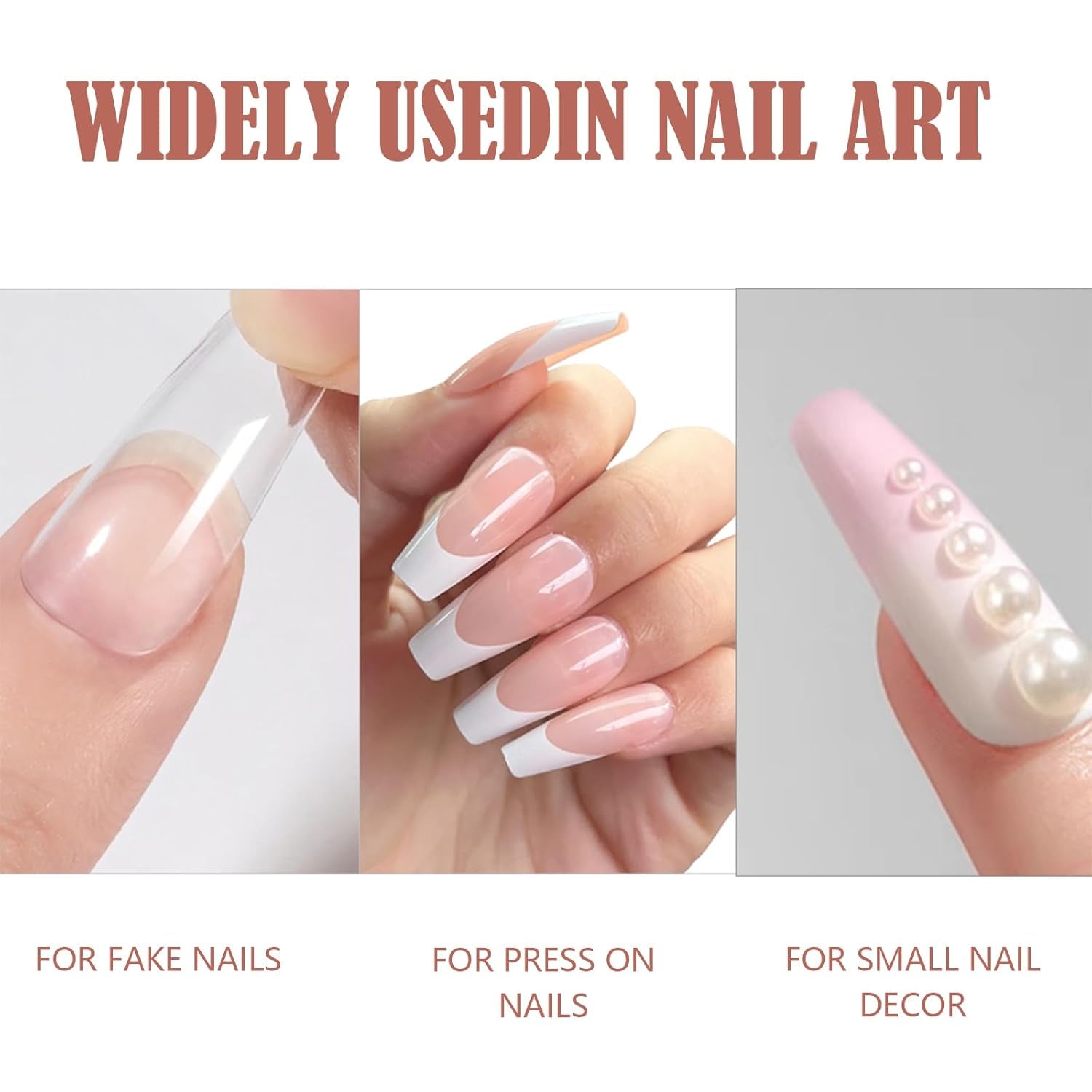 Colle à ongles extra forte – Comprend un pinceau, 4 x 7 g de colle pour extensions d'ongles, de la colle pour pointes acryliques et de la colle pour ongles artificiels.