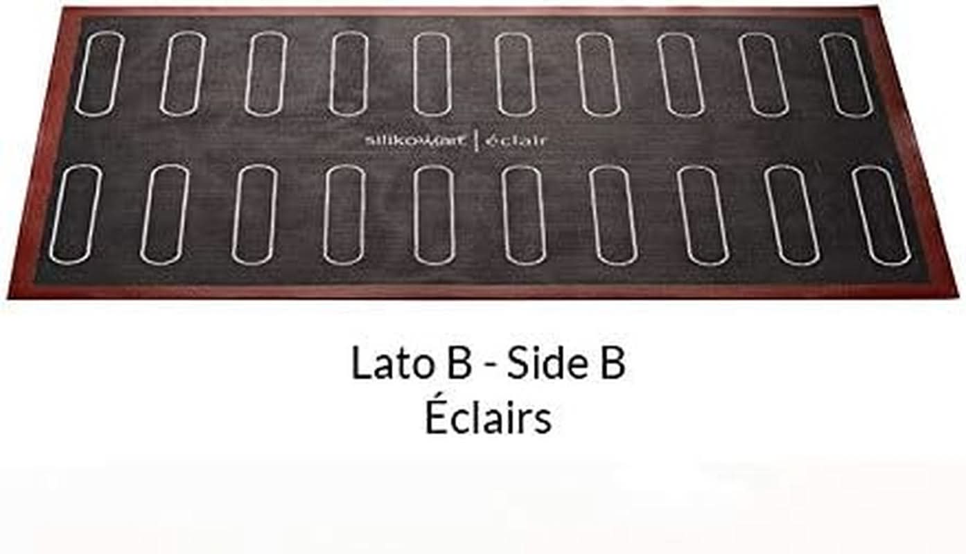 Silikomart Professional, Tapis Silicone Micro-perforé Cuisson Eclair Deux Filles 58,3 x 38,4 cm Cuisine Naty Shop