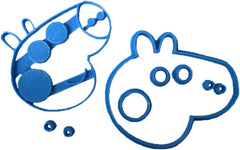 Coupe-fondant Peppa Pig, plastique, bleu, 8 x 7 x 1,5 cm