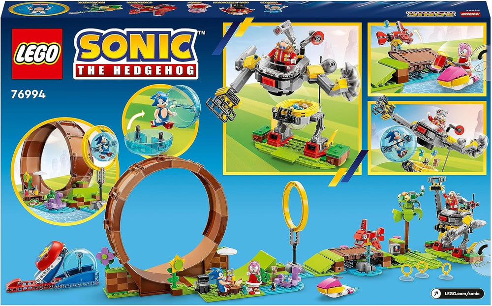 LEGO 76994 Sonic the Hedgehog Le défi de Sonic à Green Hill, jouet à construire pour enfants, garçons et filles avec 9 personnages dont Dr Eggman et Amy Ensembles de construction Besuche an LEGO-Store
