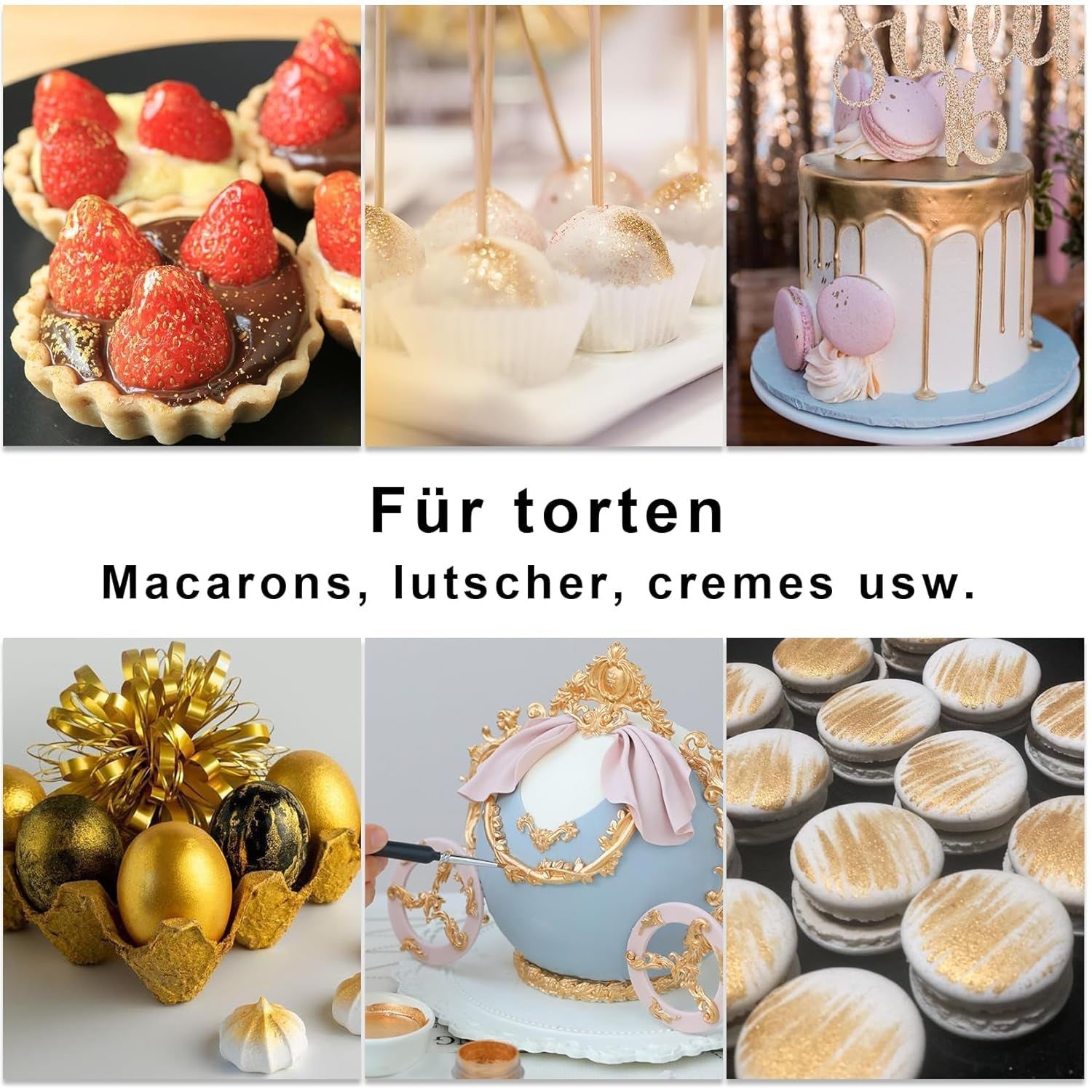 Ensemble de paillettes comestibles – 12 couleurs de poudre de paillettes pour boisson, poudre colorante alimentaire sans goût, chocolat, gâteau, fondant, boisson, poudre de paillettes liquide – 3G