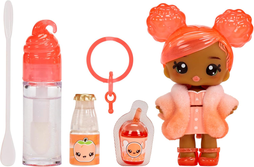 Yummiland Lip Gloss Doll - Roxie Crystal Candy - Y compris un kit de brillant à lèvres DIY, Geeignet für Kinder ab 4 Jahren, Rosa, série 2