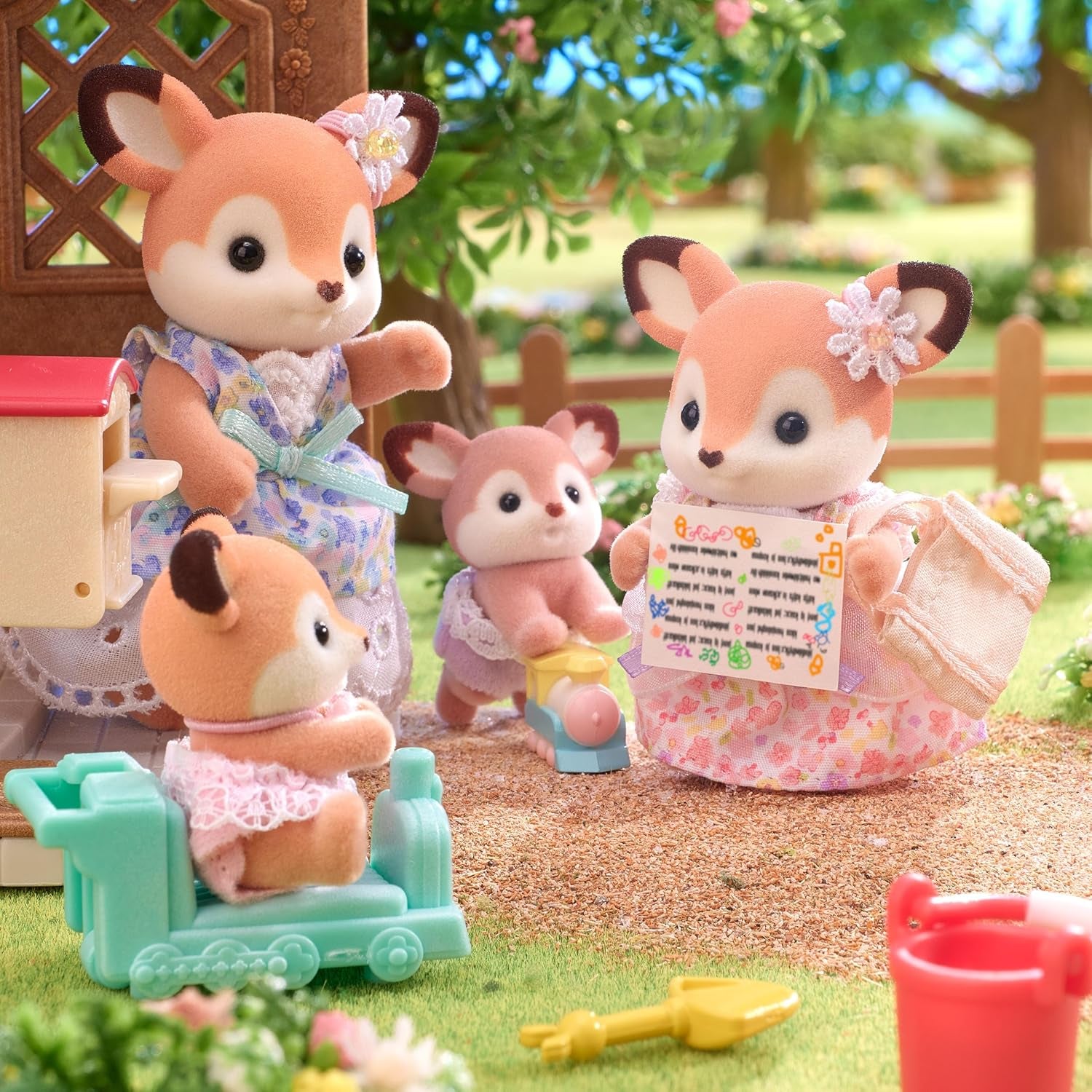 Sylvanian Families 5800 Jumeaux cerfs, ensemble de figurines d'animaux, figurines d'animaux de la forêt, jouet pour 3 ans et plus