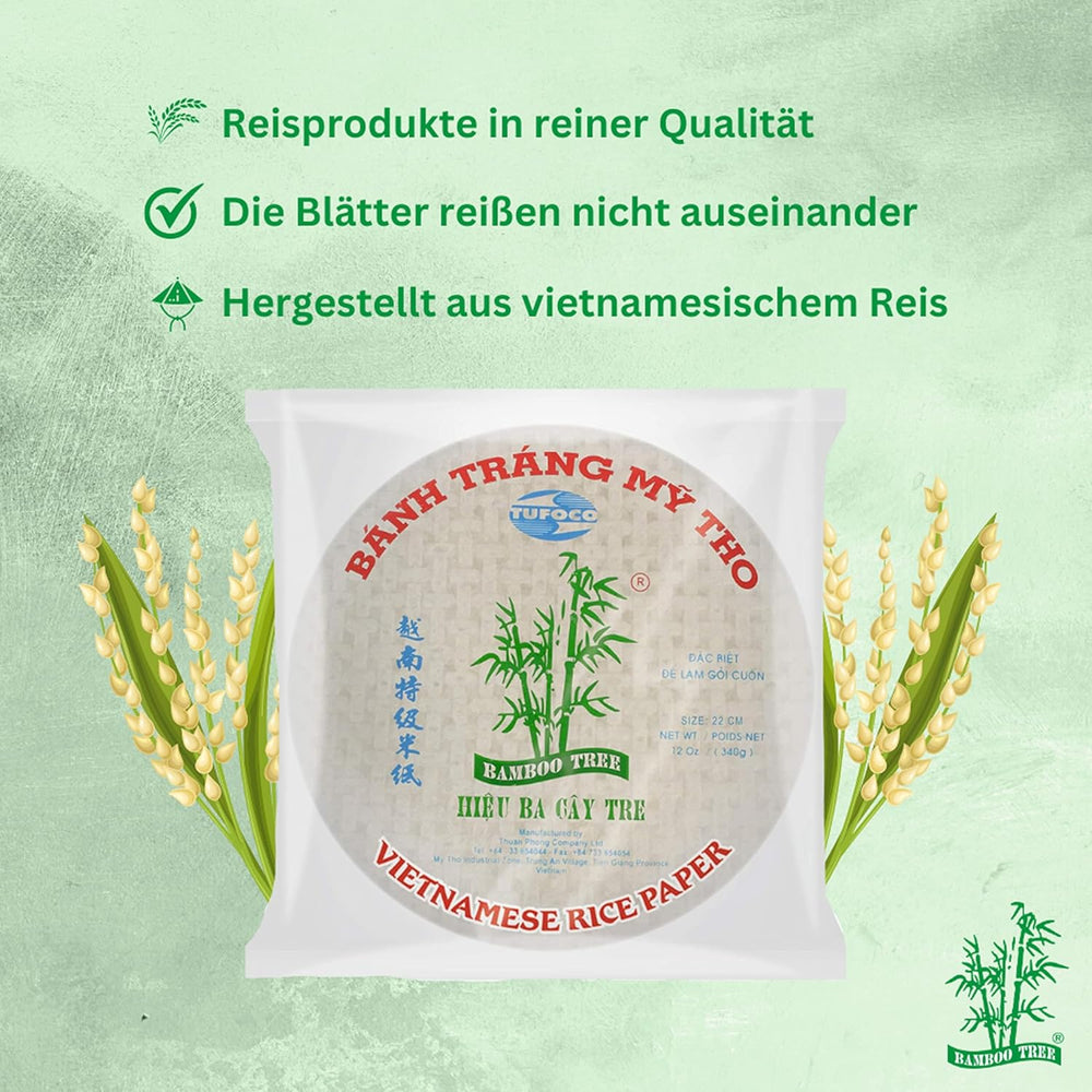 BAMBOU - Papier de riz 31 cm. (Rouleaux d'été) - 44 x 340 g - Multipack