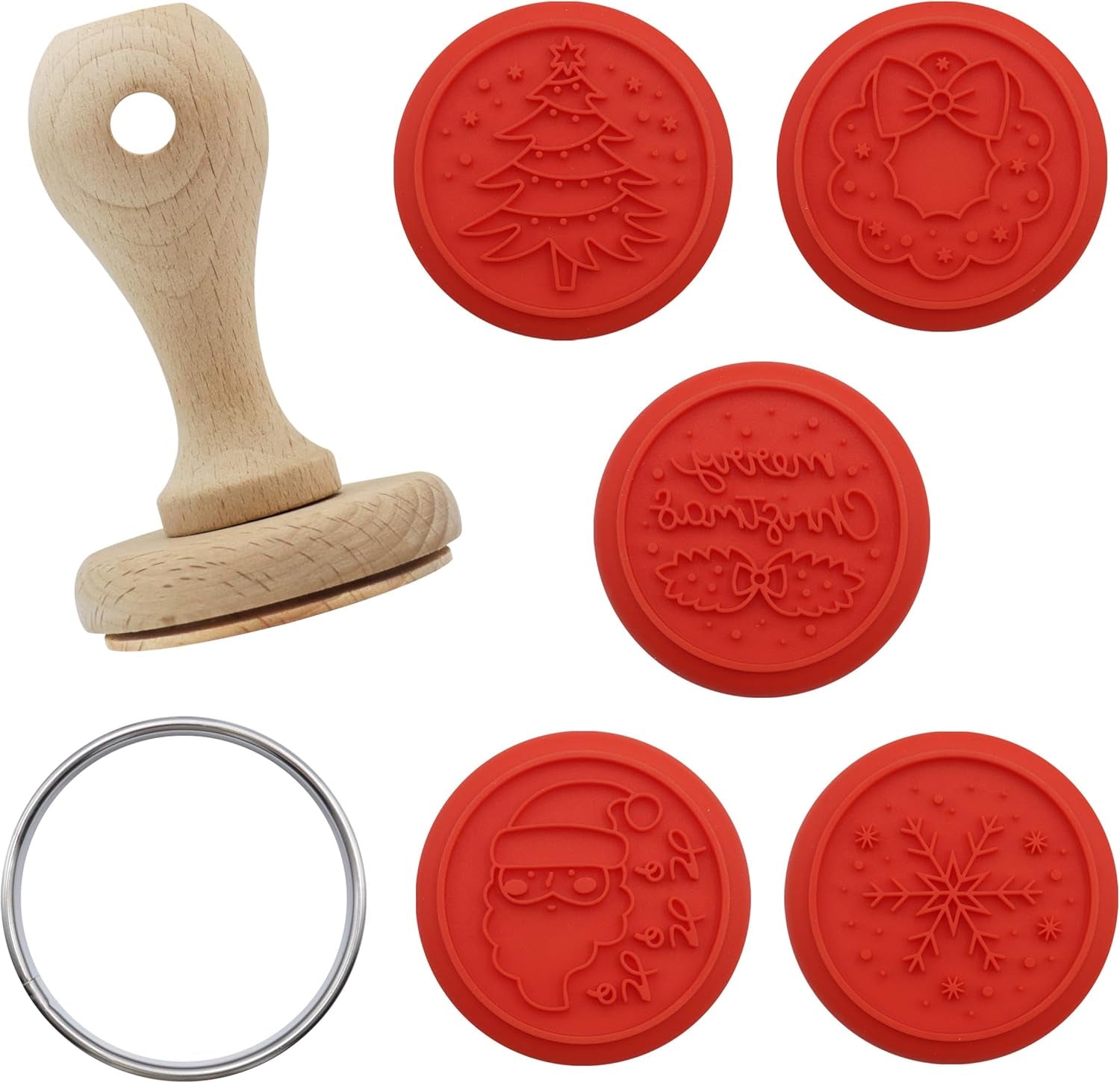 Lot de 7 tampons de gaufrage pour biscuits de Noël C'est Noël