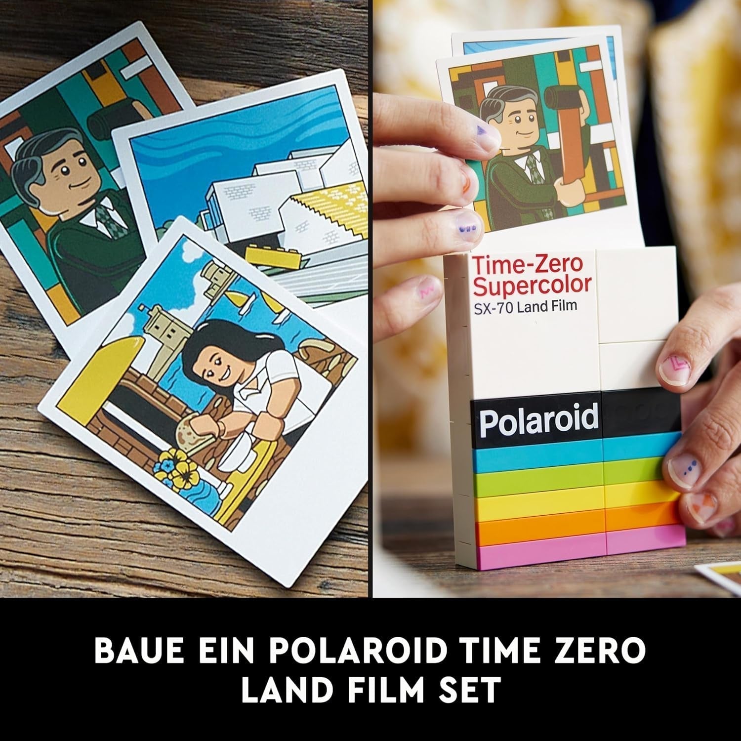 LEGO Ideas Polaroid Onestep SX-70 Ensemble appareil photo pour adultes, à collectionner avec des détails authentiques, activité créative, cadeaux de photographie pour femmes, hommes, lui, elle et adolescents 21345 Ensembles de construction Besuche den LEGO-Store