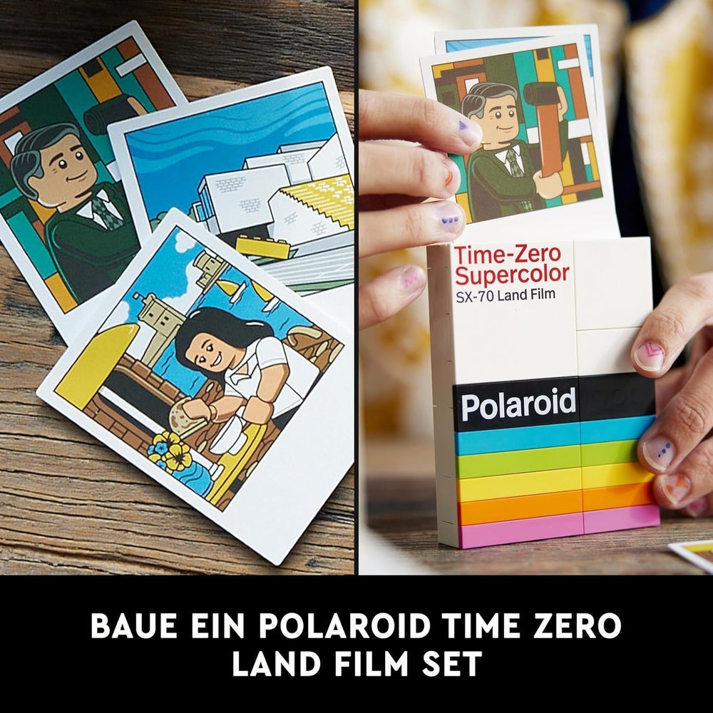 LEGO Ideas Polaroid Onestep SX-70 Ensemble appareil photo pour adultes, à collectionner avec des détails authentiques, activité créative, cadeaux de photographie pour femmes, hommes, lui, elle et adolescents 21345 Ensembles de construction Besuche den LEGO-Store
