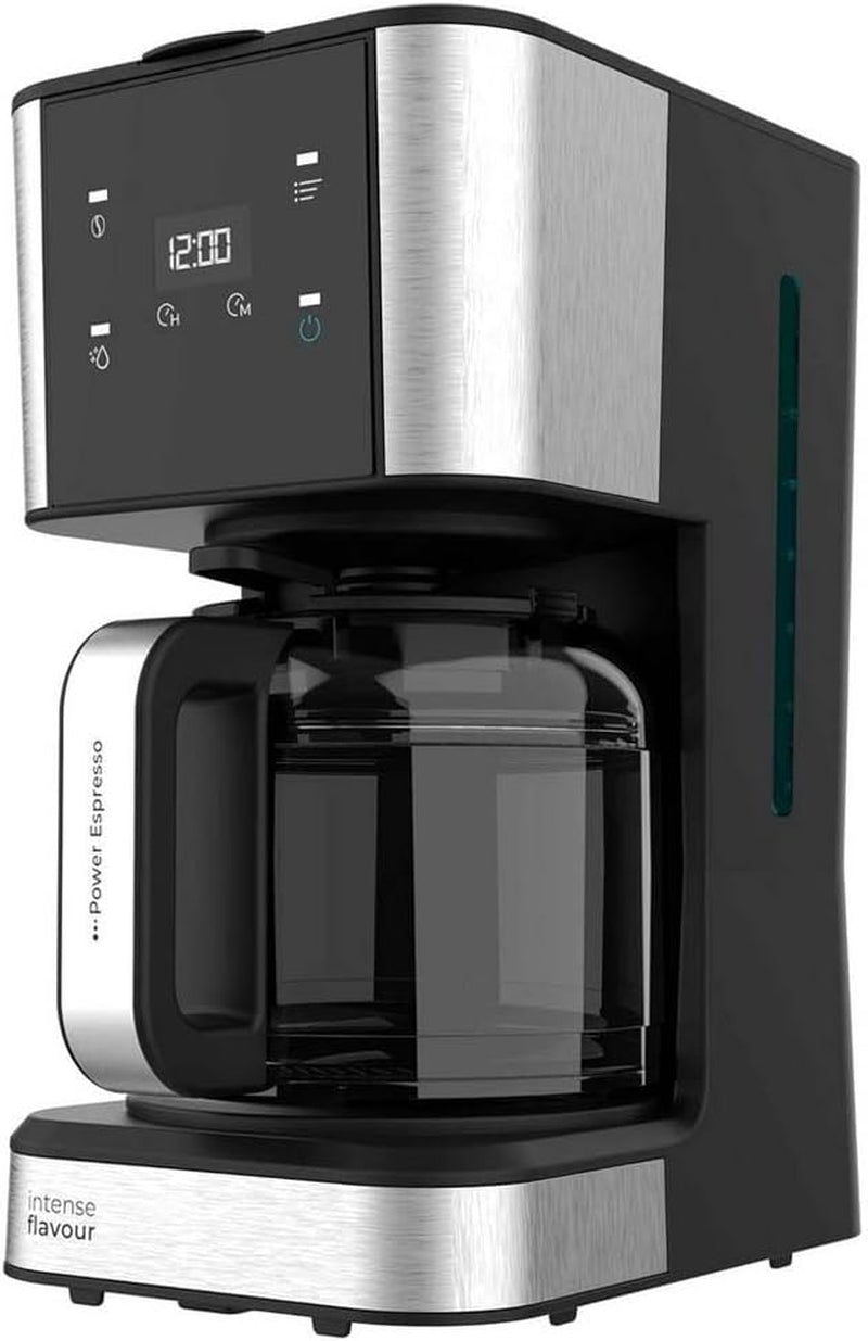 Expresso avec filtre Cecotec Coffee 66 Drop and Touch, puissance 950 W, 1,5 L, 12 tasses, écran tactile, carafe en verre, minuterie 24 heures, 6 interrupteurs, filtre à mailles réutilisable
