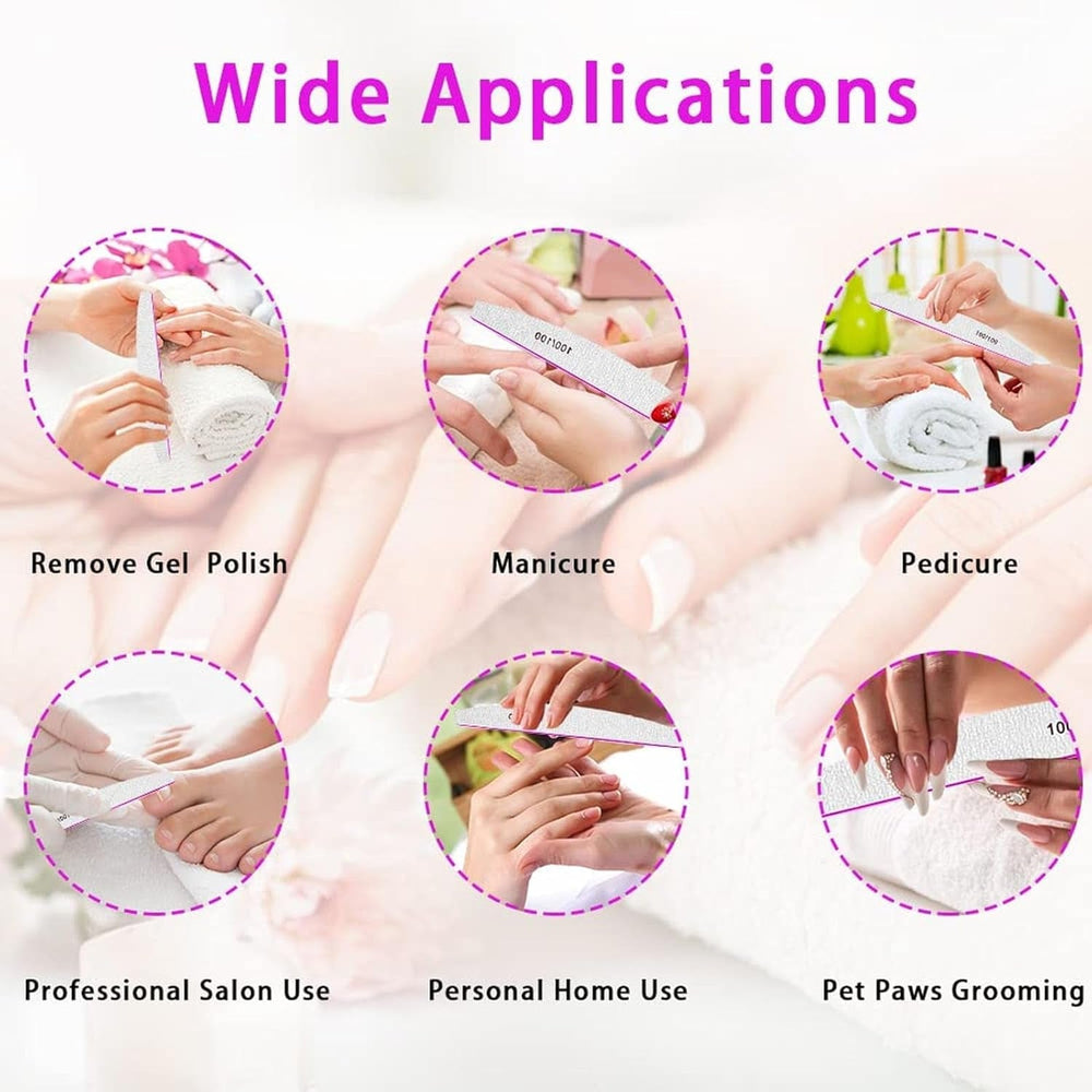 Ensemble de limes à ongles 100/180, limes à ongles en gel, ensemble de limes à ongles, lime à ongles, lime à ongles en gel, pour ongles en gel, manucure pédicure, animaux de compagnie (5 pièces, 5 styles)