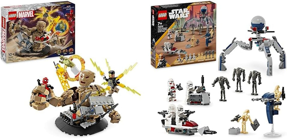 LEGO Marvel Spider-Man contre. Sandman : Showdown Super-héros avec figurines, dont lézard et électro-jouet de construction, cadeau pour les amateurs d'action, garçons et filles 76280 Ensembles de construction Beuche den LEGO-Store Clone Trooper Battle Pack