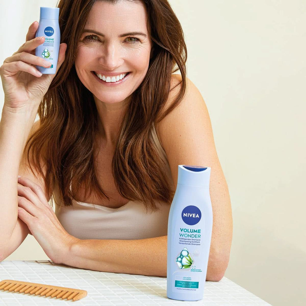 NIVEA Volume Wonder Șampon de întărire, șampon de volum, 50 ml Duș și baie Naty Shop