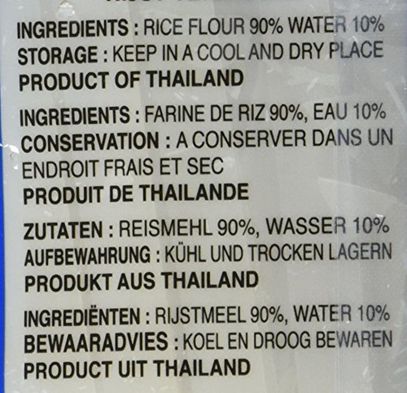 Nouilles de riz coq, 10 mm, grade 1 (1 paquet x 375 g)