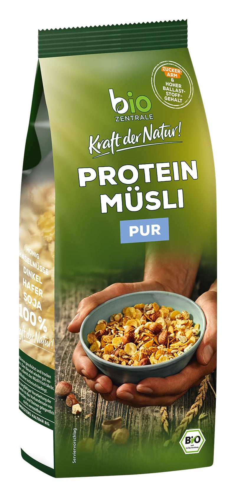Muesli pure protéine Biozentrale - 375g - Bio au miel - Comme céréales du petit déjeuner ou comme collation