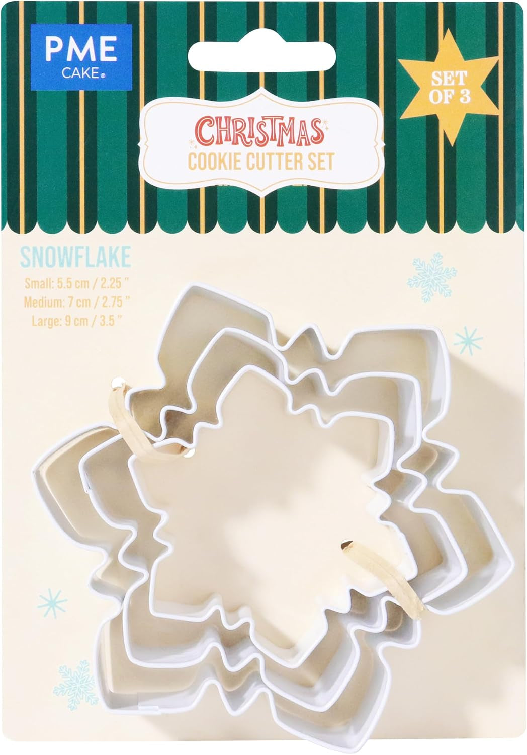 Lot de 3 emporte-pièces de Noël - Flocons de neige