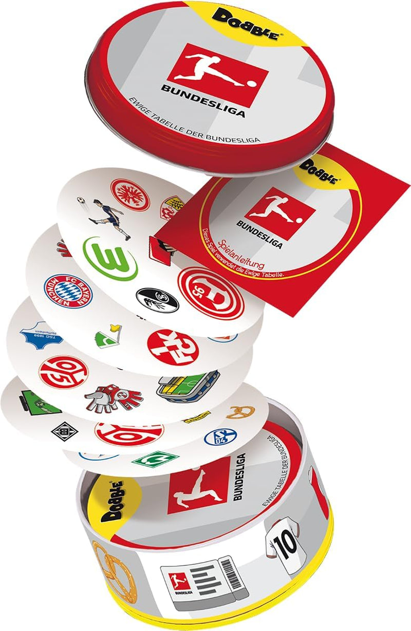 Dobble Bundesliga, jeu familial, jeu de cartes, 2-8 joueurs, à partir de 6 ans, 15 minutes, allemand