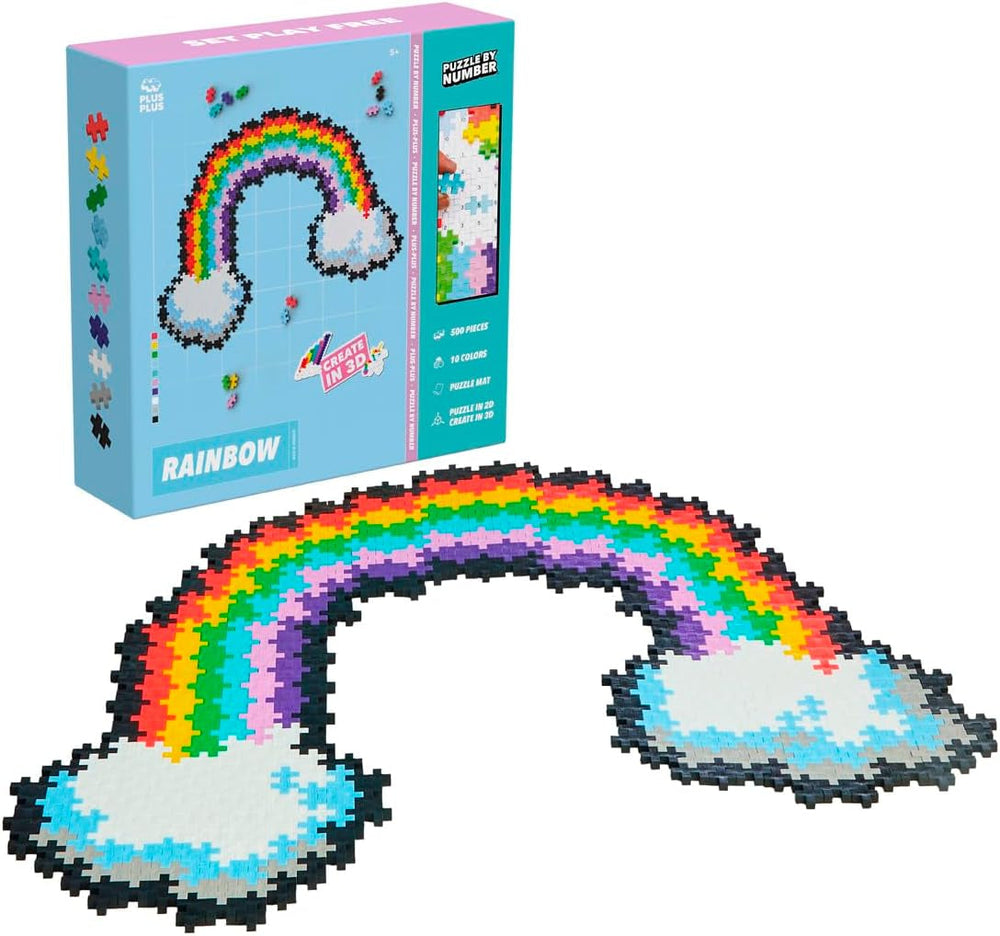 Plus-Plus 9603929, Geniales Konstruktionsspielzeug, Puzzle Einhorn, Kreativ-Bausteine, 250 Teile