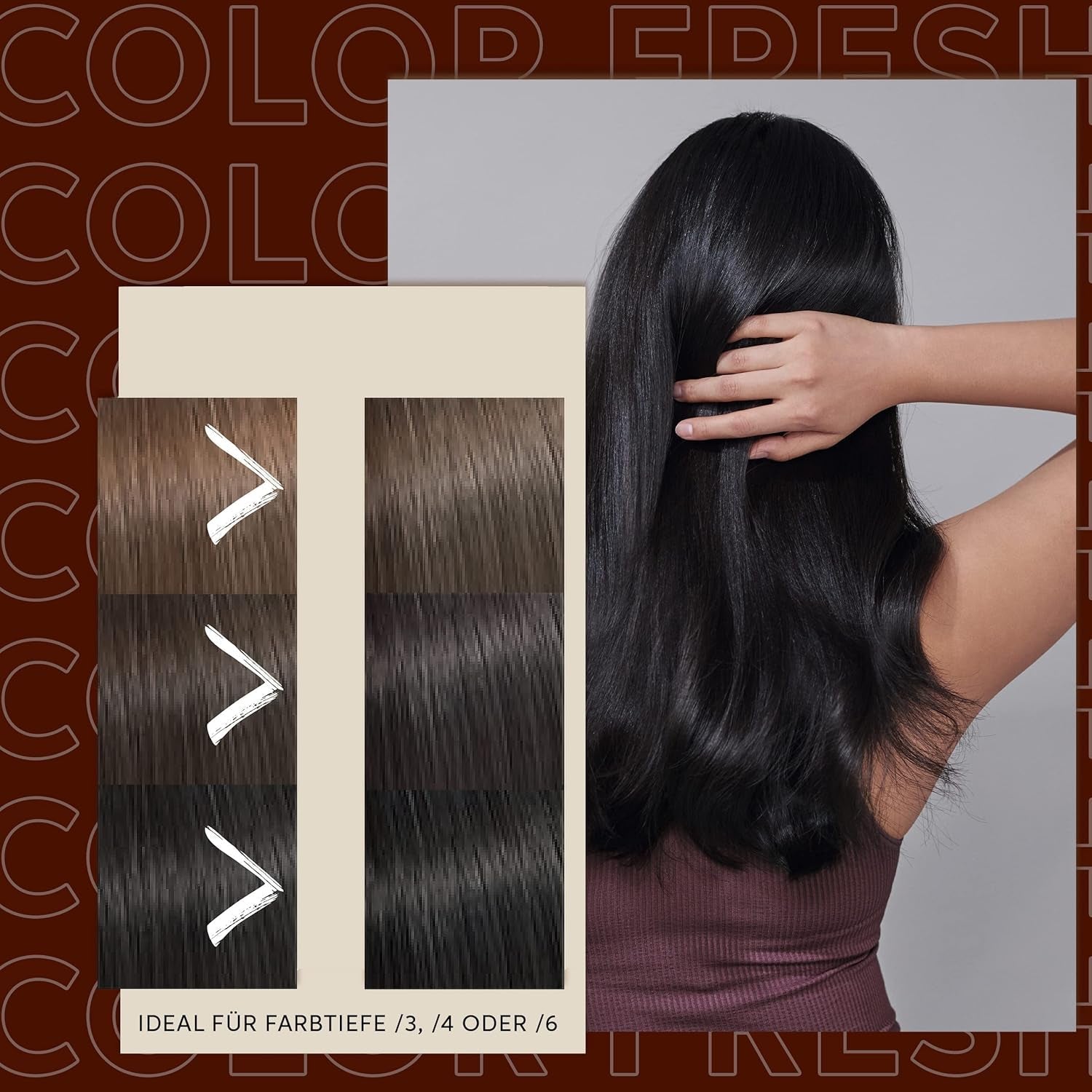 Wella Professionals Color Fresh Mask Cool Espresso - traitement pour revitaliser et changer la couleur des cheveux - teinte nourrissante à l'huile d'avocat - pour cheveux noirs et noirs - 150 ml Naty Shop Hair Mask