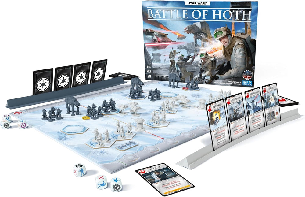 Days of Wonder, Star Wars Battle of Hoth – Joc de societate strategic pentru 2-4 jucători cu vârsta de 8 ani și peste – cu 74 de miniaturi și 17 scenarii – Empire vs. Rebels – Joc pentru familie și experți