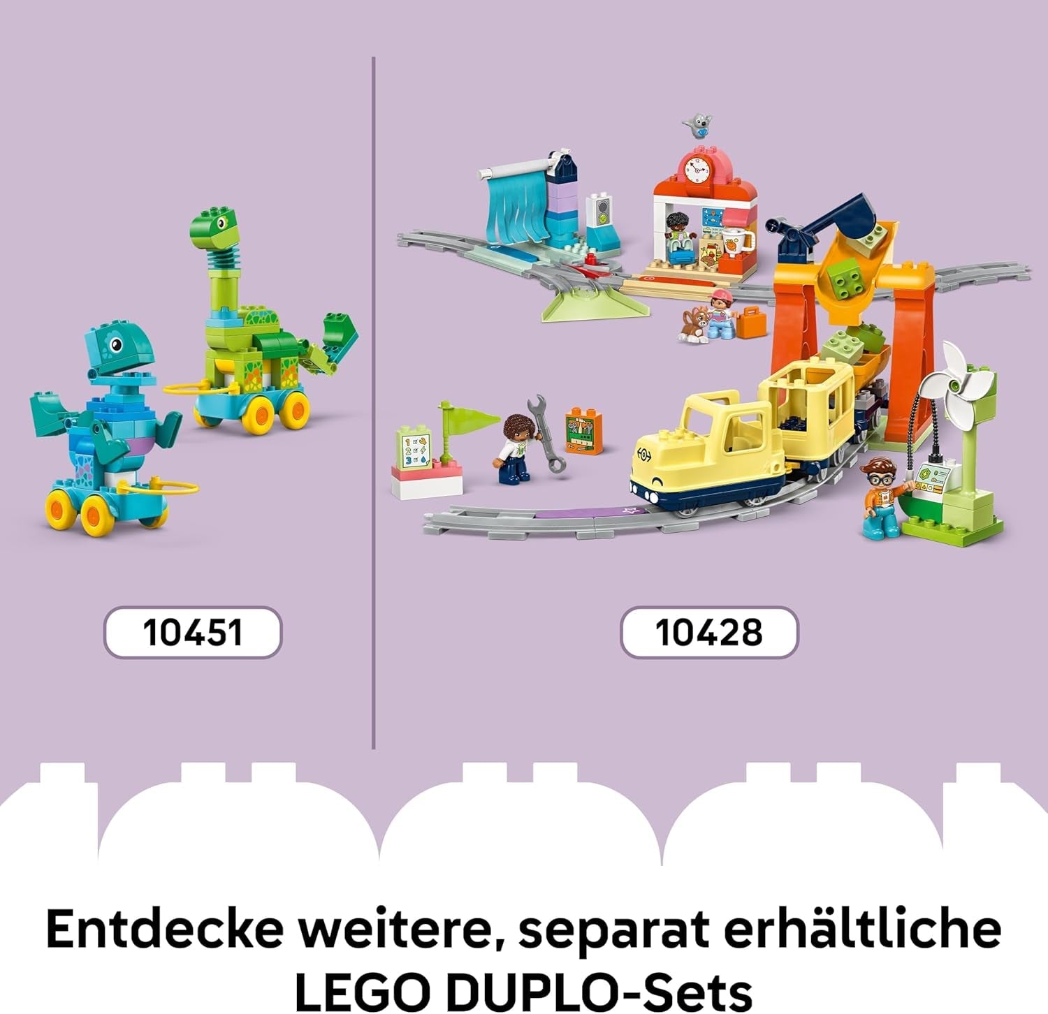 LEGO DUPLO Hopsys Burgspiel - Lernspielzeug zur Förderung der Motorik für Kleinkinder - 3 Tierfiguren, Spielzeugschloss & Brettspiel mit Drehscheibe - Geschenk für Mädchen & Jungen ab 3 Jahren - 10450