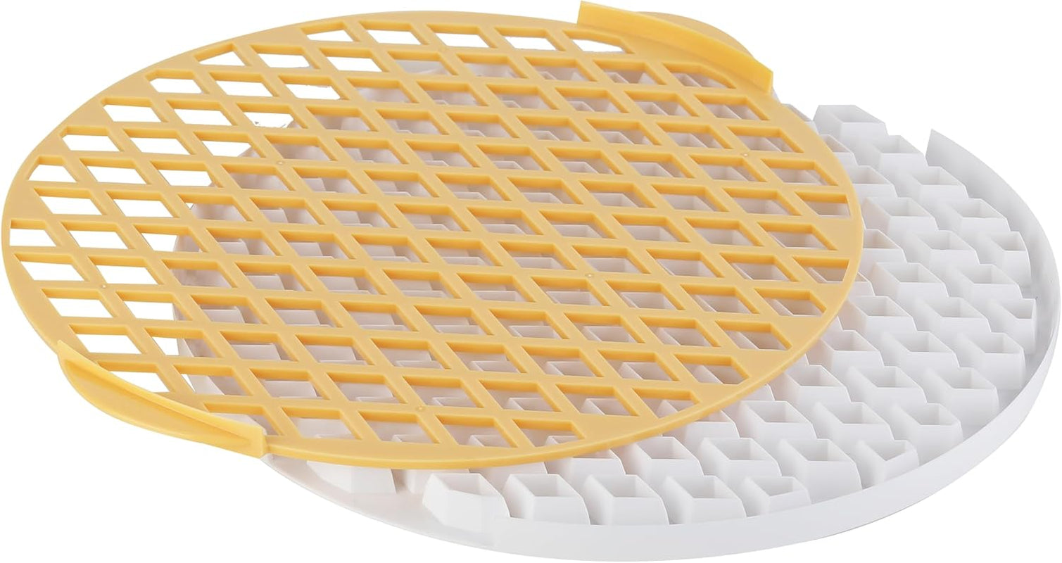 Boîte à biscuits Tescoma, plastique, blanc/jaune, 34 x 33 x 1,8 cm