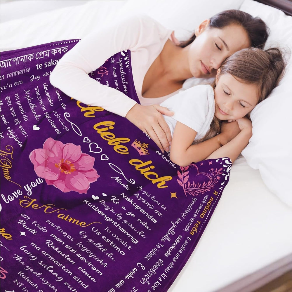 Cadeaux pour maman, cadeau d'anniversaire pour les couples, les femmes, les maris, les sœurs et les mères, sécurité idéale pour la fête des mères, la Saint-Valentin et Noël, lits et couvertures 127 x 152 cm Yasrlvun