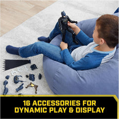 DC Batman Adventures Action Figure, 30 Cm - Cu 16 elemente de echipament și complet mobil pentru aventuri captivante și cascadorii pline de acțiune, jucărie pentru copii de la 3 ani în sus Action figures Naty Shop