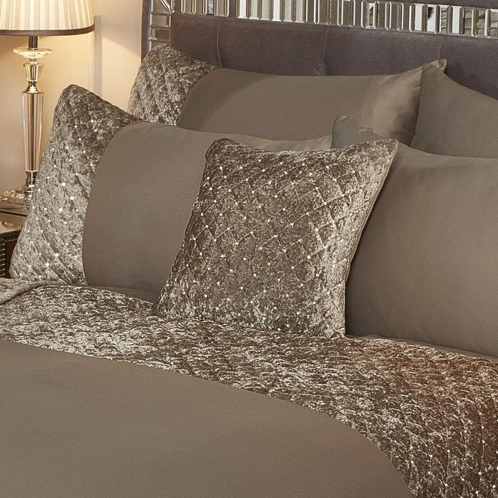 Emma Barclay Parure de lit Glamour pour lit double, vison, polyester, crème Emma Barclay Lits et Couettes