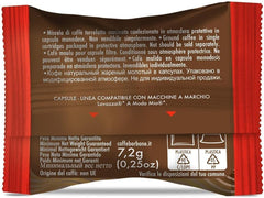 Caffè Borbone Don Carlo, Rote Mischung - 50 Kapseln - Compatible avec Lavazza®* A Modo Mio®* Haushalts-Espressomaschinen