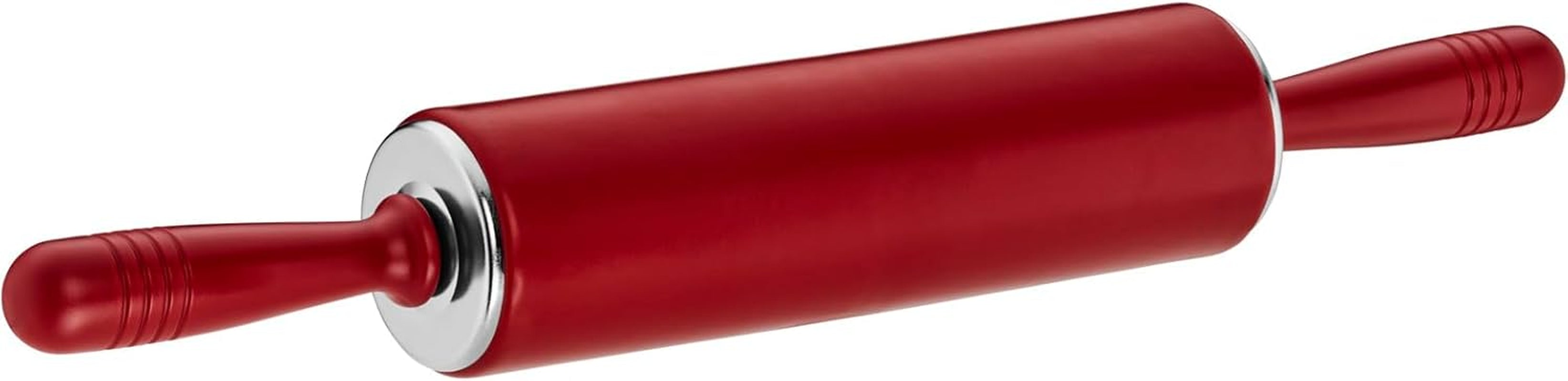 Kaiser Original Kaiserflex rouleau à pâtisserie en silicone rouge 49 x 6,5 cm, rouleau à pâtisserie en silicone à âme métallique, poignées ergonomiques, résistant à la chaleur jusqu'à 200°C, rouge