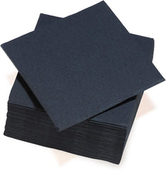 - Serviettes en papier Tex Touch - Noir - Serviettes certifiées Fsc® - Recyclables et Biodégradables - Lot de 40 grandes serviettes noires 38 X 38 Cm