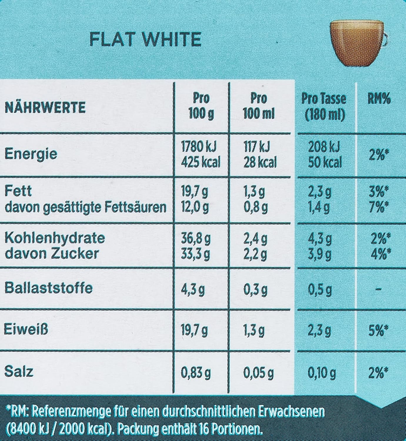 NESCAFÉ Dolce Gusto Flat White, 48 capsules de café, Arabica et Robusta Bohnen, Cremig-Milchiger Genuss, Kaffeekreation, Coffee-Shop Trend, Aromaversiegelte, 9er Pack (3x16 Kapseln)