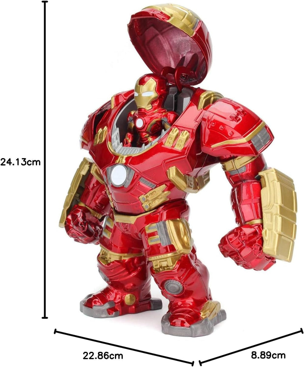 Jada Toys Marvel Figure Hulkbuster & Ironman, Casque ouvert et fermé, Figurines à collectionner, Ensemble, Moulé sous pression, Rouge, Taille: 6 pouces Hulkbuster & 2 pouces Ironman Figurines Naty Shop