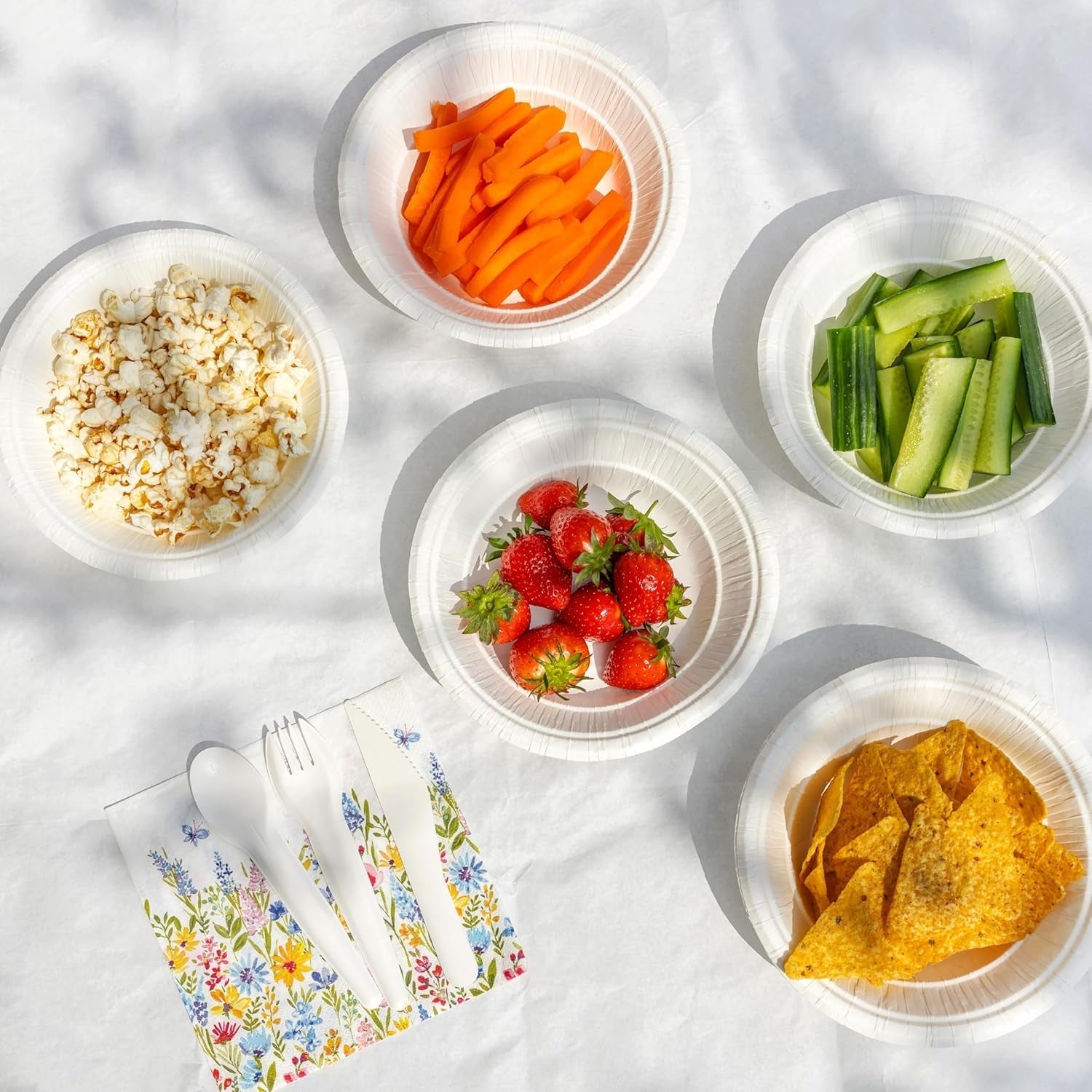 Talking Tables Serviettes jetables de type table, serviettes en papier doux, serviettes jetables à motif floral, pour les mariages ou un usage quotidien, écologiques, compostables, recyclables