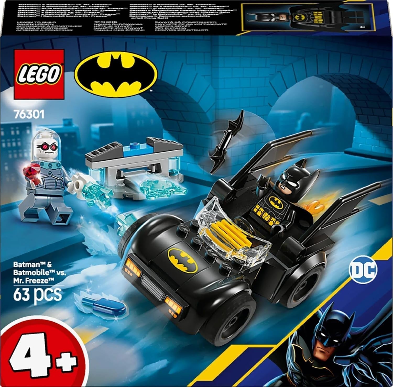 LEGO DC Batman : Batman et Batmobile contre. Mr. Freeze - Voiture de super-héros avec 2 figurines - Lanceur de glace avec éléments de feu - Cadeau pour garçons et filles à partir de 4 ans 76301 Jeux de construction Besuche den LEGO-Store