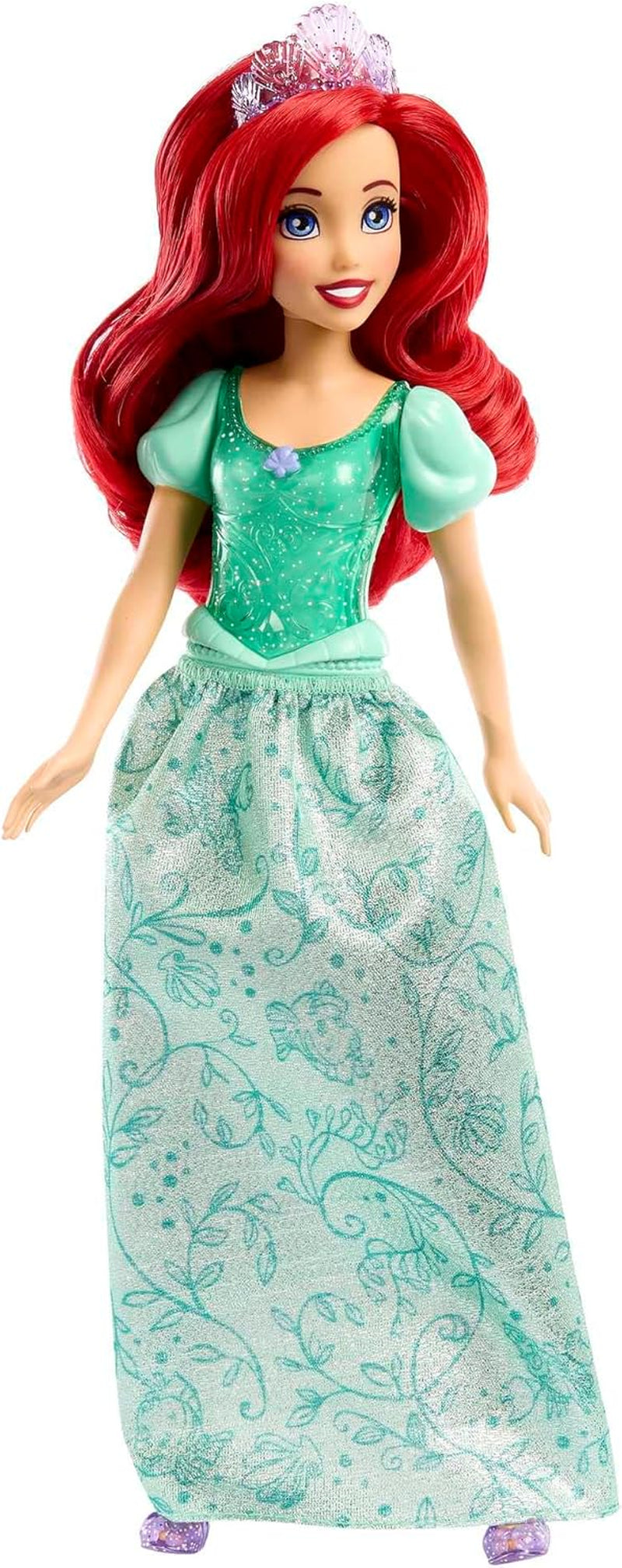 DISNEY Prinzessin 3er-Pack - Tiana, Rapunzel und Arielle mit Accessoires, abnehmbarem Diadem und Schuhe, lange Haare zum Kämmen und Stylen, für Kinder ab 3 Jahren, HLW45