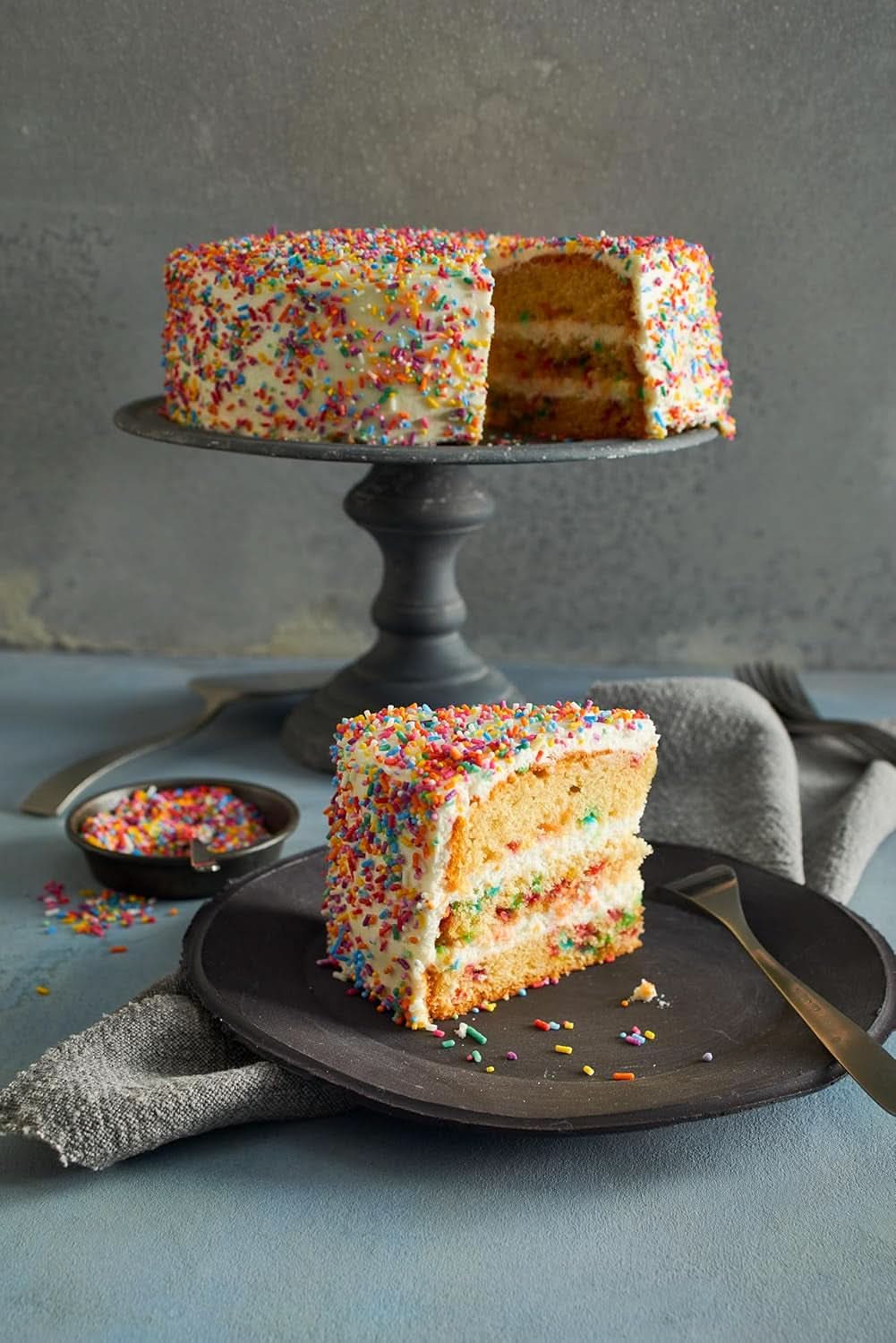 RUF Sprinkles de zahăr colorat în culori curcubeu, 1 kilogram Sprinkles Naty Shop