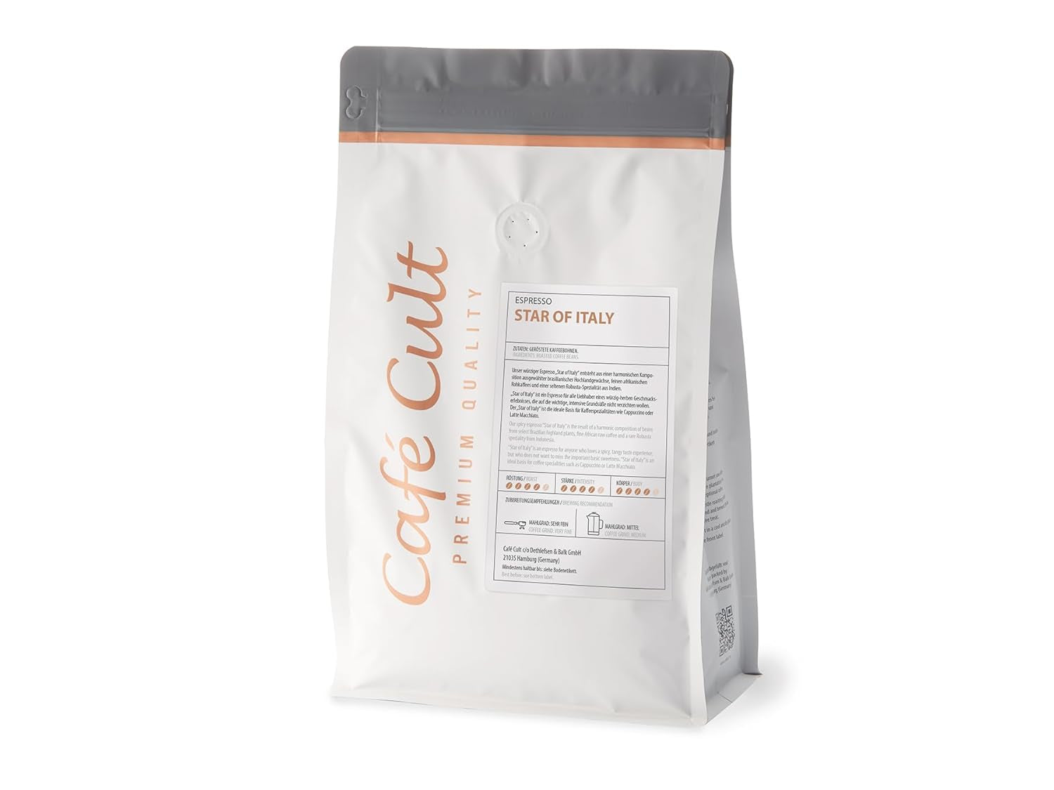 Cafe Cult - Espresso - Star of Italy - 1KG - Café en grains