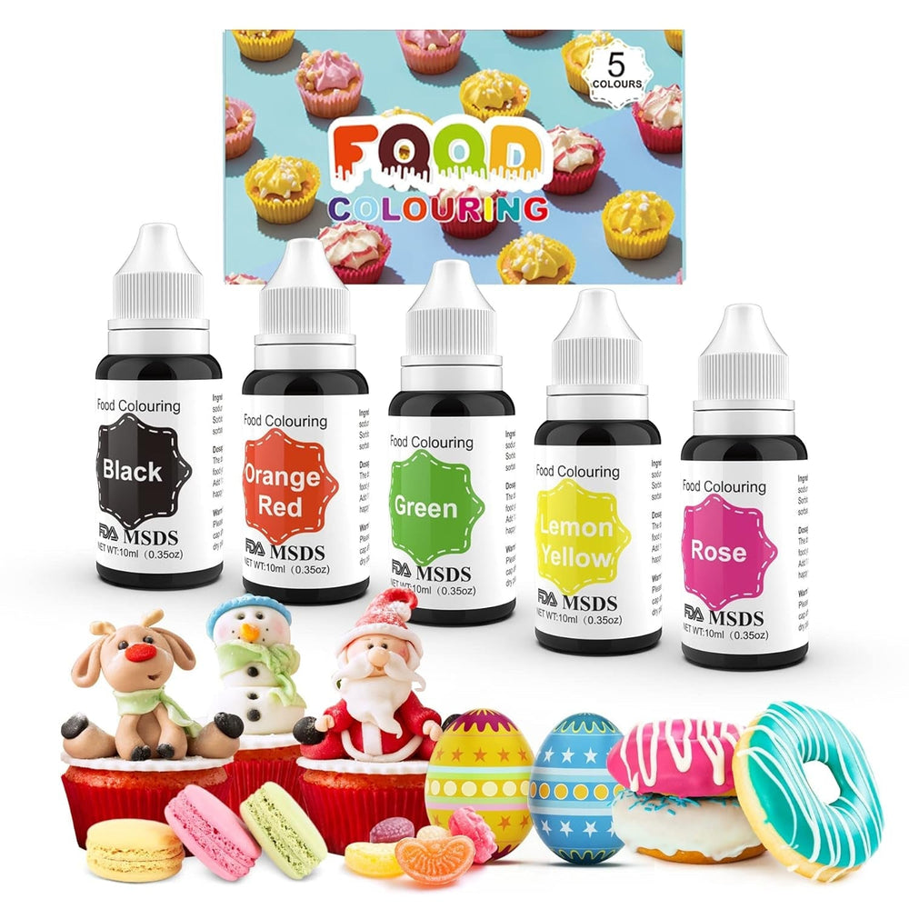 Colorant alimentaire 9 x 10 ml, colorant alimentaire liquide – ensemble de colorants alimentaires pour décorer des gâteaux, macarons, beignets, fudge, glaçage, savons DIY, crème glacée, colorant pour savon, colorant pour pistolet pulvérisateur